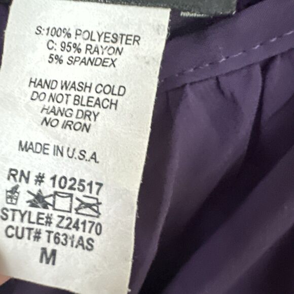 Venus Purple Cold Shoulder Blouse Womens Medium - Picture 6 of 9